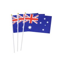 Australia Flag Australian Hand Held Mini Small Stick Flags For Party Classroom Garden Olympics Festival Clubs Parades Parties De