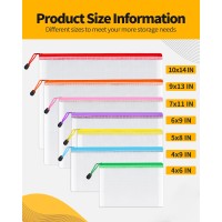 Sunee Multisize Mesh Zipper Pouches 7 Colors 21 Packs Waterresistant Zip Bag For School Office Supplies Puzzles Games Or