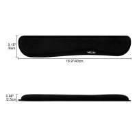 Vecuu Keyboard Wrist Rest  Pad With Ergonomic Raised Memory Foam For Easy Typing & Pain Relief  Anti-Slip Wrist Support Suit For Computer  Laptop  Office  Pc Gaming (Black)