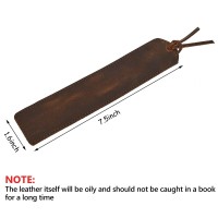 Outus Leather Bookmark Classic Stitched Bookmark Leather Page Markers For Men Women Kids Halloween Christmas Bookworms Writers