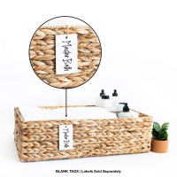 12 White Acrylic Basket Tags Jute String Label Holders For Storage Bins Acrylic Hanging Tags Labels For Baskets Basket Lab