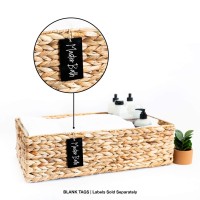 12 Black Acrylic Basket Tags Jute String Label Holders For Storage Bins Acrylic Hanging Tags Labels For Baskets Basket Lab