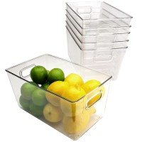 Excello Global Products 1012 X 602 X 531 Rigid Plastic Clear Storage Bins For Organizing And Storing Household Goods F