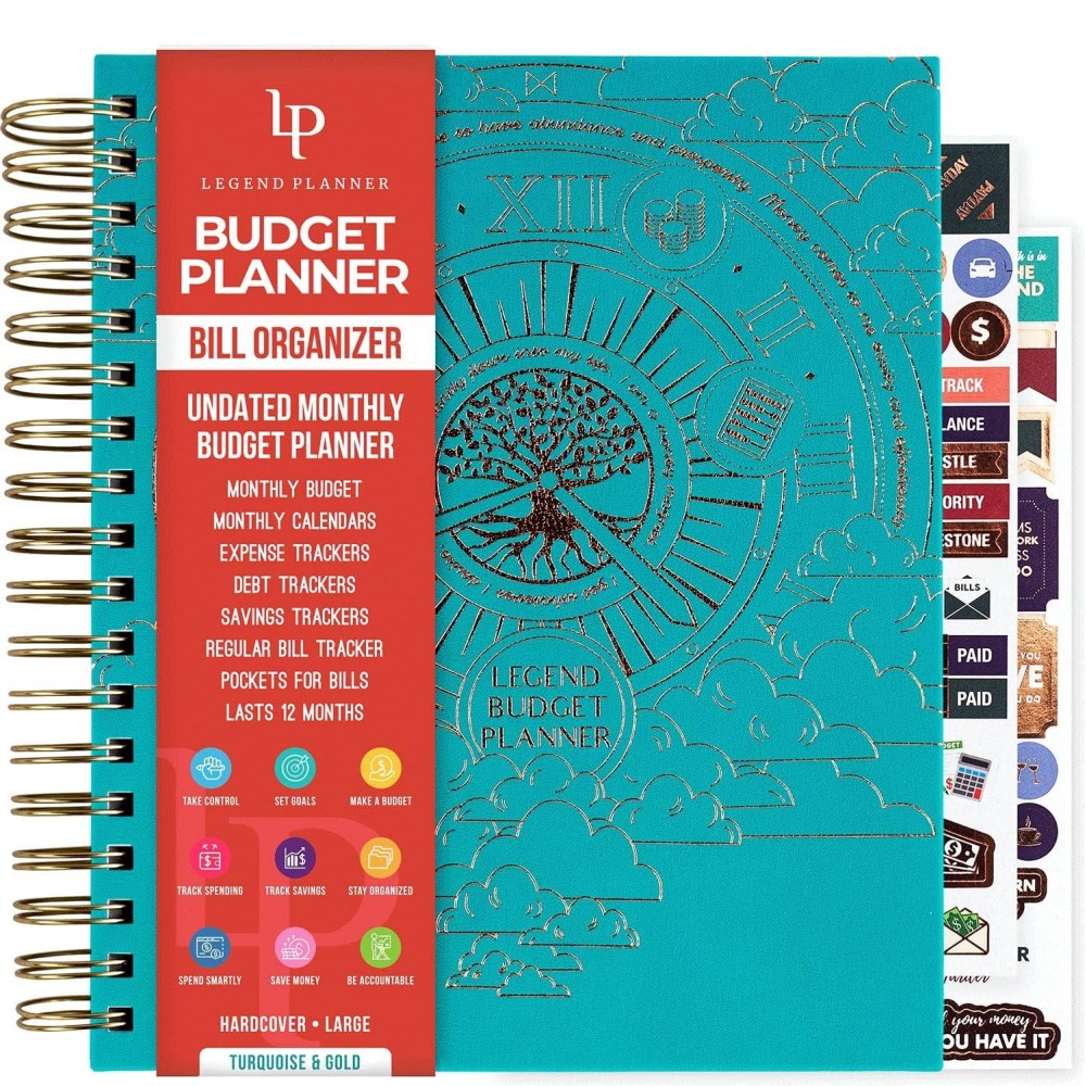 Legend Budget Planner Monthly Bill Organizer With Pockets Home Finance Expense Tracker Notebook For Household Budgeting