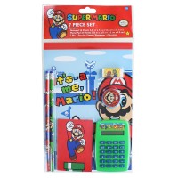 Mario Bros Calculator School Supplies Set 7 Piece Bundle For Back To School