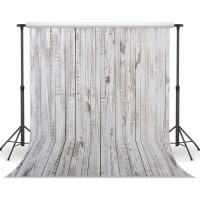 Wolada 8X8Ft Vintage Wood Backdrop Retro Rustic White Gray Wooden Floor Backdrops For Photography Kids Adult Photo Booth Video S