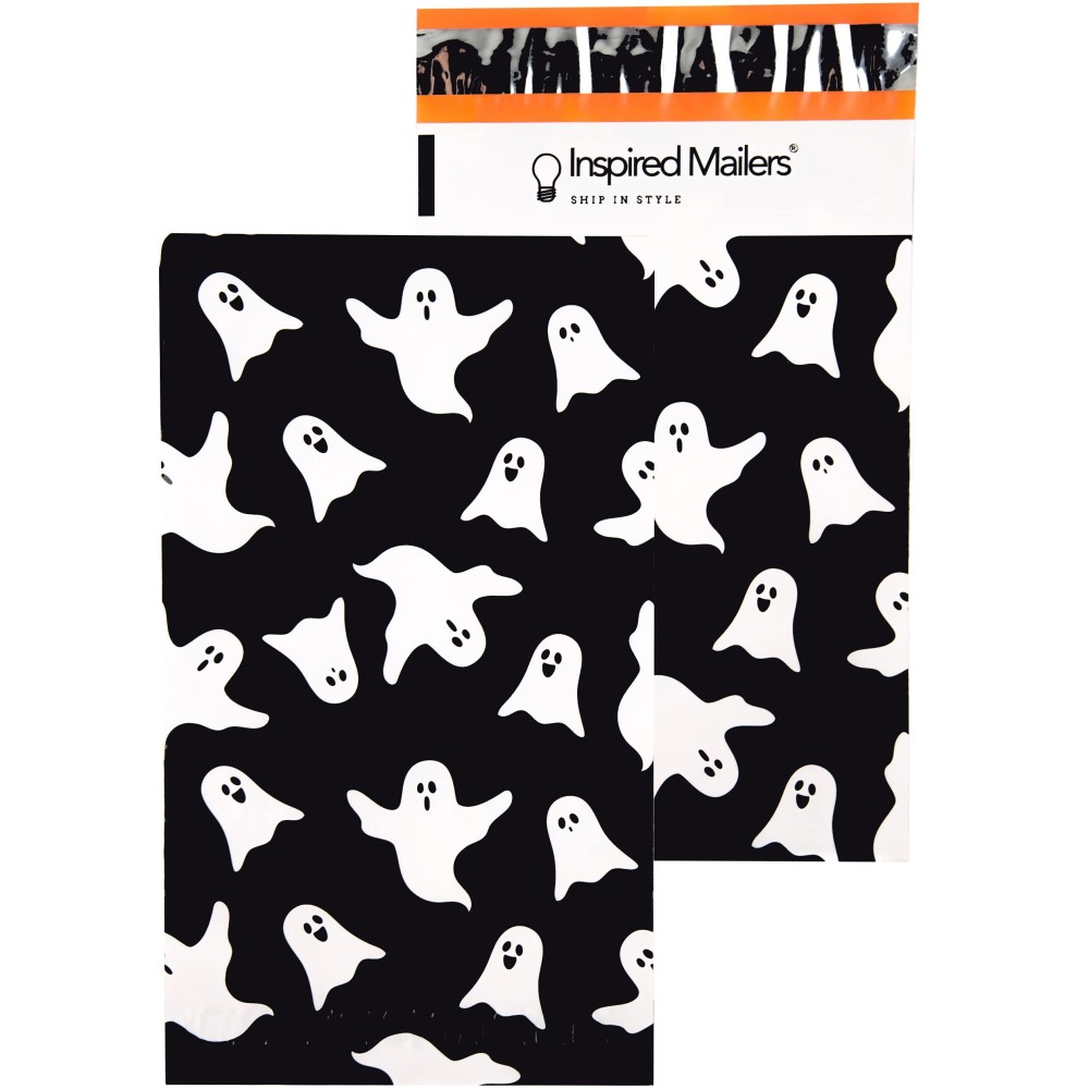 Inspired Mailers Poly Mailers 6X9100 Pack Halloween Ghosts Small Shipping Bags 6X9 Polymailers 6X9 Small Package Bags