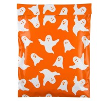 Inspired Mailers Poly Mailers 10X13100 Pack Halloween Ghosts Orange Mailing Envelopes Packing Envelopes 10X13 Poly