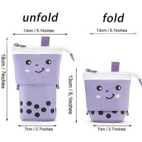 Friinder Cute Pen Pencil Telescopic Holder Pop Up Stationery Case Standup Retractable Transformer Bag Standing Organizer Grea