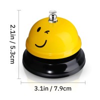 Hotop 3 Pcs Halloween Desk Bell For Service Smile Face Call Bell Pumpkin Desk Bell 3 Diameter Call Bells With Metal Anti Rust