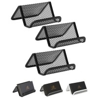 Mr Pen Metal Mesh Card Holder 3 Pack Black Card Holder For Desk Business Cards Desk Card Holder Business Card Stand Busi