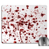 Knseva Horror Halloween Themed Print Mouse Pad Splashes Of Blood Grunge Style Bloodstain Horror Scary Zombie Mouse Pads