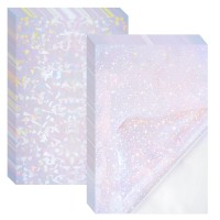 2 Types Transparent Holographic Laminate Sheets Overlay Lamination Vinyl A4 Size Selfadhesive Holographic Laminate Film Waterpr