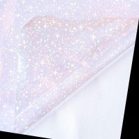 2 Types Transparent Holographic Laminate Sheets Overlay Lamination Vinyl A4 Size Selfadhesive Holographic Laminate Film Waterpr