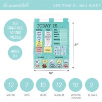 The Peanutshell Preschool Educational Wall Calendar - 53 Fabric Pieces For Months  Days  Years  Weather  & Seasons