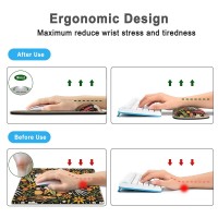 Keyboard Wrist Rest Memory Foam Ergonomic Mouse Pad With Computer Wrist Support Set With Nonslip Rubber Base Coaster For Home