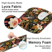 Keyboard Wrist Rest Memory Foam Ergonomic Mouse Pad With Computer Wrist Support Set With Nonslip Rubber Base Coaster For Home