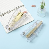 Owfeel Desk Accessory Kits Gold 9Pcs Stapler Tape Dispenser Set Acrylic Office Supply Kit For Women Men As The Halloween Chir