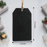 Boao 12 Pieces Mini Chalkboard Tags Bulk 2X31 Wood Chalkboard Signs Wooden Hanging Chalkboard Labels With String Price Tags