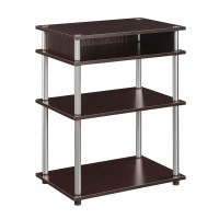 Convenience Concepts Designs2Go No Tools Printer Stand With Shelves Espresso