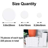 Janyun 225 Pieces Double Sided Sticky Dot Stickers Round Putty Clear Sticky Tack No Trace Sticky Putty Waterproof Small Balloon