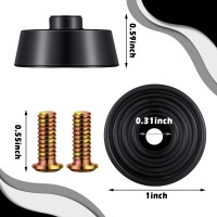 Shihanee 15 Sets Kick Down Door Stop Rubber Tip Replacement Black Rubber Door Stopper Rubber Tips For Door Stops Replacement Sto