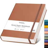 Hiukooka College Ruled Lined Notebook 320 Pages A4 Softcover Large Journal 83 117 100Gsm Thick Paper Faux Leather Inn