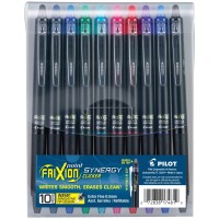 Pilot Frixion Synergy Clicker Erasable Refillable Retractable Gel Ink Pens Extra Fine Point 05 Mm Pack Of 10 Assorted Col