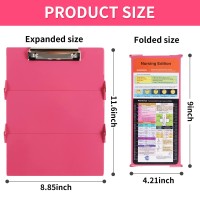 Nursing Clipboard With Nursing And Medical Edition Cheat Sheets 3 Layers Aluminum Foldable Nurse Clip Boards Notepad For Student