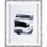 Lorell Abstract Design Framed Artwork 2750 x 3550 Frame Size 1 Each Black White