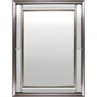 Lorell Hanging Mirror Rectangular Silver 1 Each