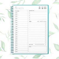 Qicenck Daily Planner Undated Hourly Planner 150 Pages To Do List Notebook Time Management Manual And Planner 52X75 Gre