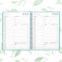 Qicenck Daily Planner Undated Hourly Planner 150 Pages To Do List Notebook Time Management Manual And Planner 52X75 Gre