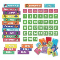 Eamay Classroom Monthly Calendar Pocket Chart With 71 Cards For Kids Learning For Home White