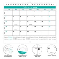 Bhr Wall Calendar Calendar 20242025 From Jan 2024 To Jun 2025 18 Months Calendar 147 11Thick Paper With Julian Dates A