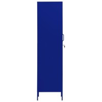 vidaXL Modern Design Steel Locker Cabinet in Navy Blue with 4 Adjustable Shelves Locks and Levelers Durable Easy to Clean St
