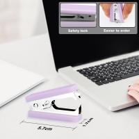 Owfeel Desk Accessory Kits Purple 9Pcs Stapler Tape Dispenser Set Acrylic Office Supply Kit For Women Men As The Halloween Ch