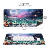 Halloween Carnival Mouse Pad Spooky Night Large Mouse Pads Antislip Rubber Base Xxl Mouse Pad For Full Desk