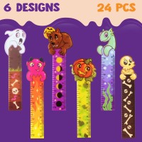 Joyin 72 Pcs Halloween Assorted Stationery Set 24 Packs Halloween Theme Pencils Rulers And Notepads Party Favor Set For Kids H