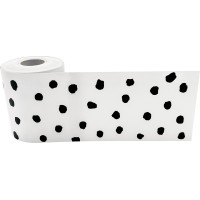 Teacher Created Resources Black Painted Dots On White Straight Rolled Border Trim (Tcr8910)