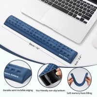 Univo Colors Gel Keyboard Wrist Support Navy Ergonomic Wrist Rest Superfine Memory Foam Wrist Bar For Keyboard Computer Laptop