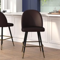 Lyla Set of 2 Commercial High Back Modern Armless 26 Counter Stools