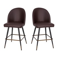 Lyla Set of 2 Commercial High Back Modern Armless 26 Counter Stools