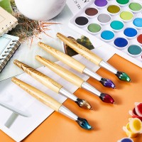 Outus Bamboo Brush Shape Ballpoint Pen Novelty Retractable Paintbrush Ink Pens For Art Activities And School Stationery Christm