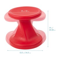 Ecr4Kids Twist Wobble Stool 14In Seat Height Active Seating Red