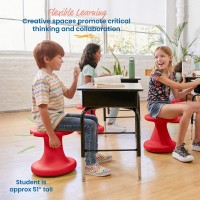 Ecr4Kids Twist Wobble Stool 14In Seat Height Active Seating Red