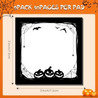 Halloween Sticky Note Halloween Note Pads With Spider Pumpkin Bat Work Study Notes 450 Pieces Of Halloween Self Adhesive Remov