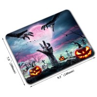 Horror Halloween Mouse Pad Scary Night Mousepad For Design Antislip Rubber Base Wireless Mouse Pads For Laptop