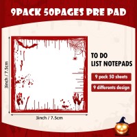 9 Pieces Halloween Sticky Note Halloween Blood Note Pads 450 Pieces Of Self Adhesive Removable Memo Pads 50 Sheets Each For Hal