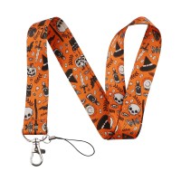 Bkbkaak Halloween Lanyard With Id Badges Holder Cute Print Lanyard Lanyards Kids Holiday Gift